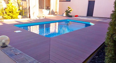 Террасная доска TERRAPOL у бассейна в частном доме Симферополя Террасная доска TERRAPOL у бассейна в частном доме Симферополя